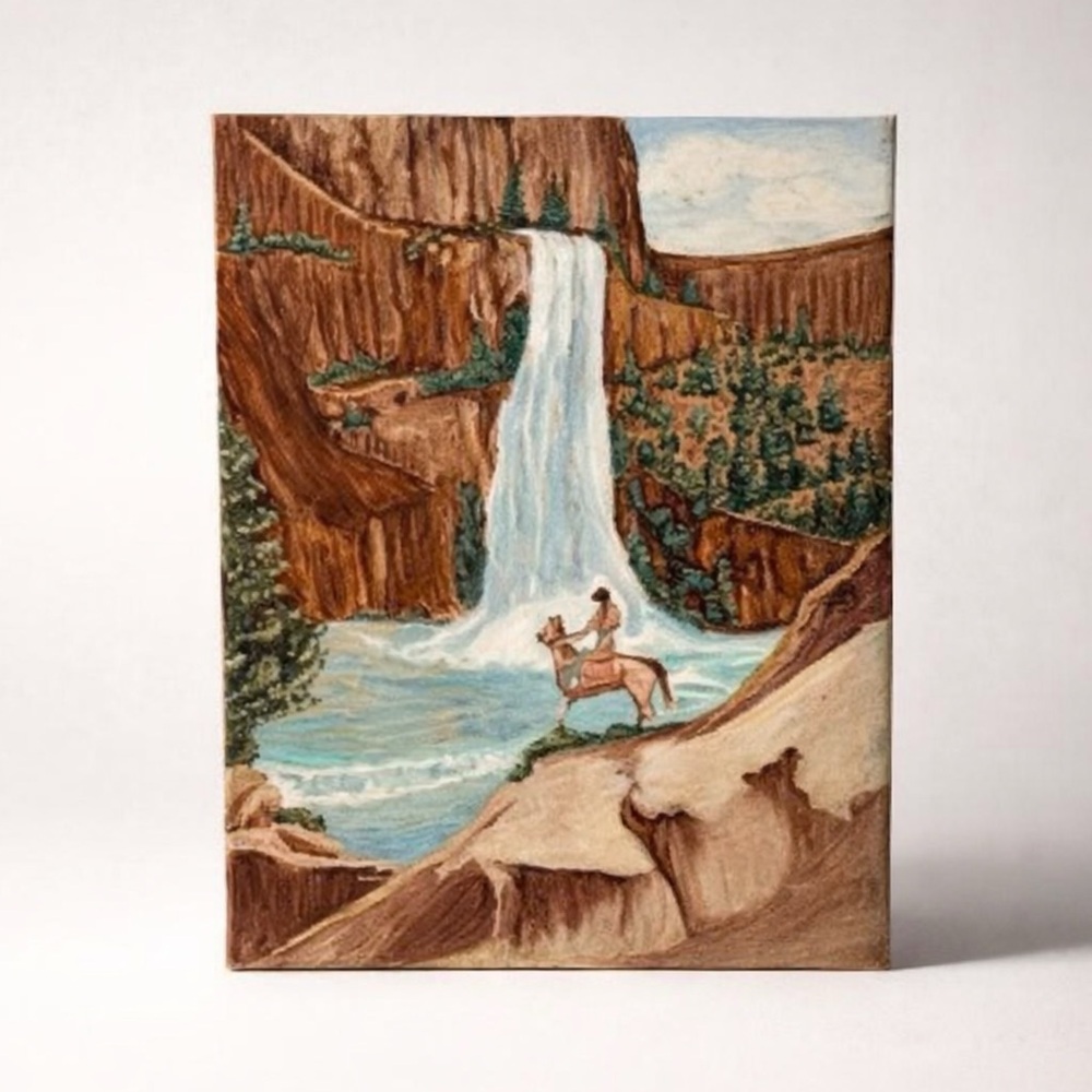 YELLOWSTONE/PENDLETON VIBES ORIGINAL OIL STRETCHED‎ CANVAS PAINTING